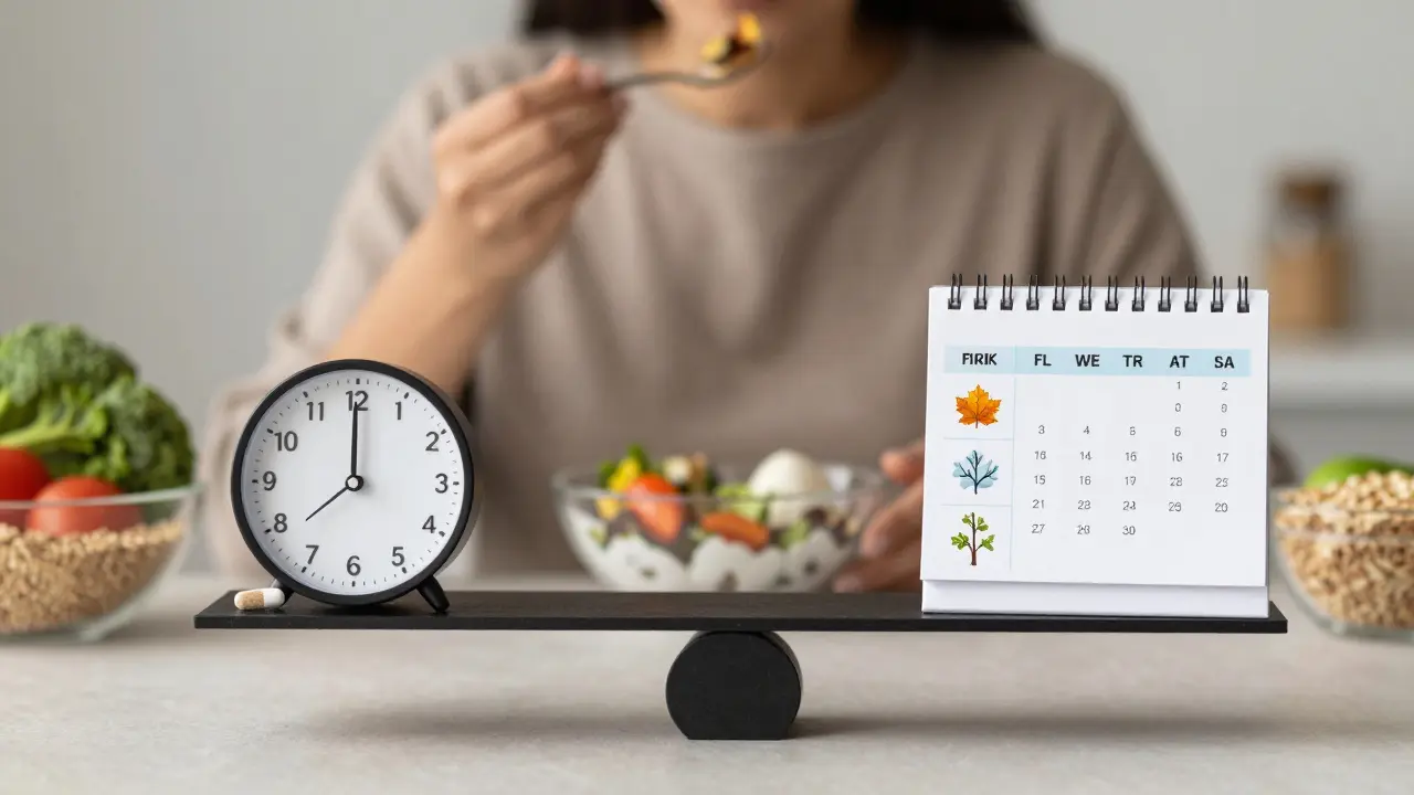 Váha mezi denním užíváním a pravidelnými přerušeními probiotik.