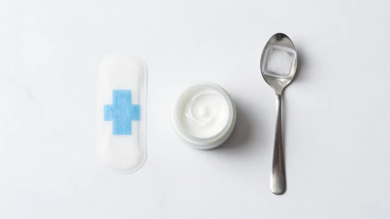 Hydrokoloidní náplast a zinek na mramoru
